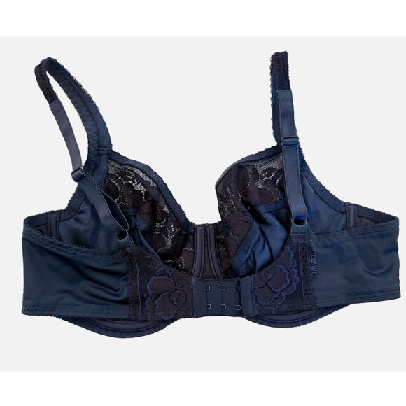 Chantelle 3011 Classy Full Figure Lace 3-Parts Bra Navy BLUE 36DD - Picture 4 of 8